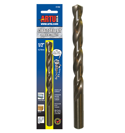 Percussion 4-1/2 Overall Length 5/16 Dia Carded Artu Cobalt Multi Purpose Drill Bit Concrete 