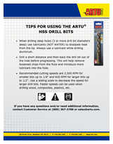 HSS drill bit instructions